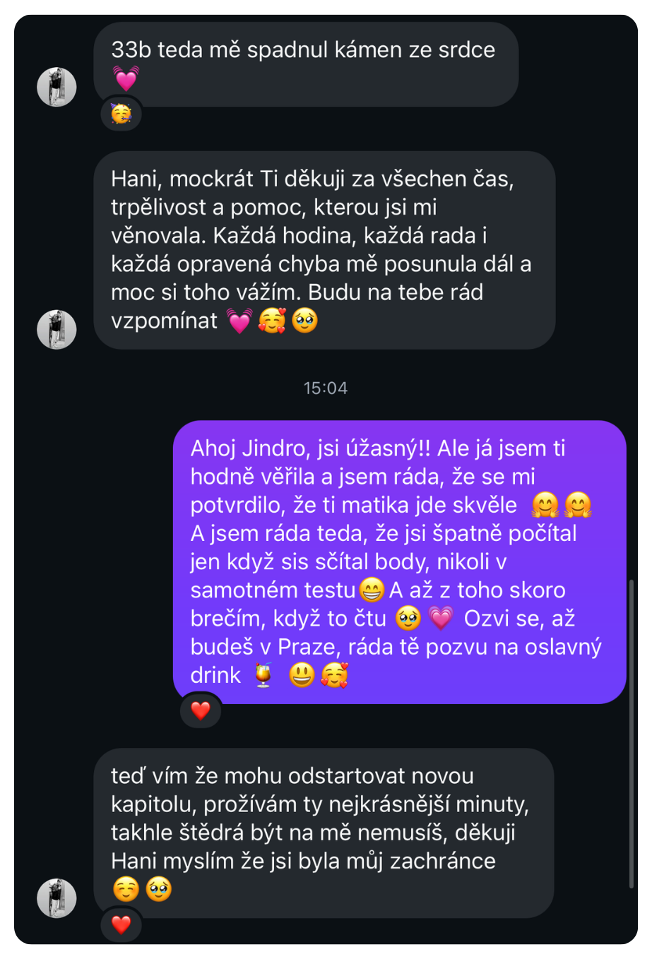 Zkušenost studenta s online přípravou na maturitu z matematiky