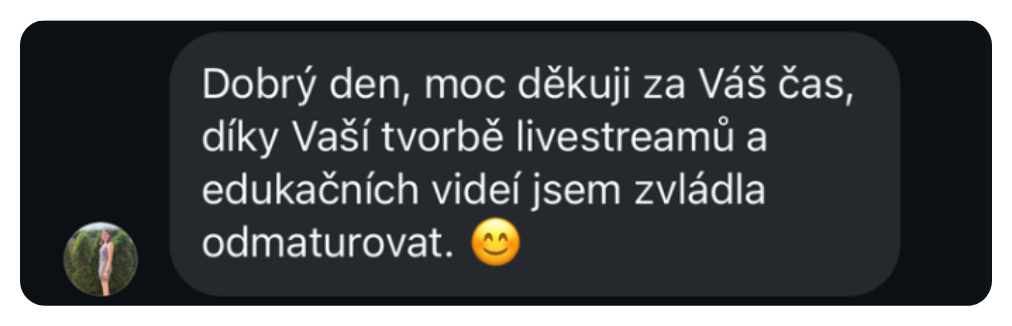 Hodnocení online přípravy na maturitu z matiky – Matika s Hankou