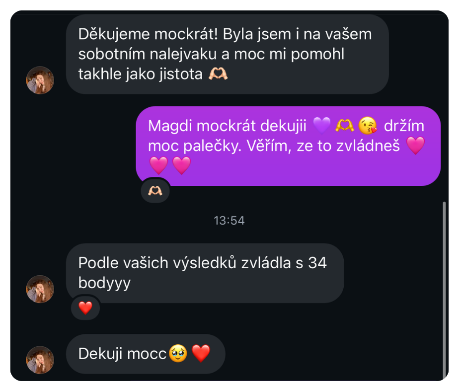 Studentka píše o zkušenosti s Matika s Hankou – maturita z matiky