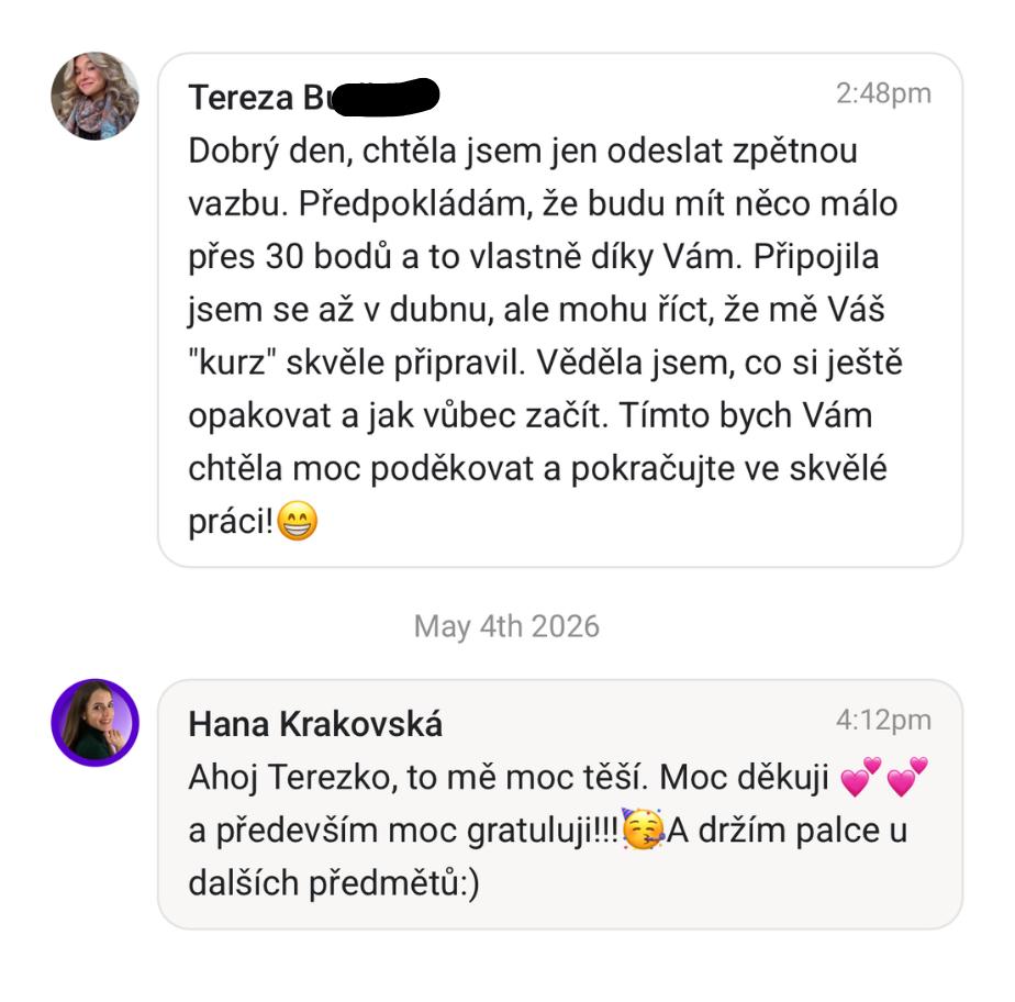 Recenze online kurzu přípravy na maturitu z matematiky