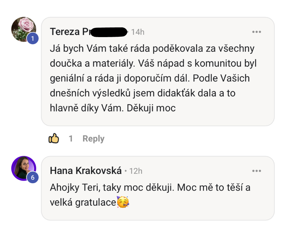 Hodnocení přípravy na státní maturitu z matematiky s Hankou